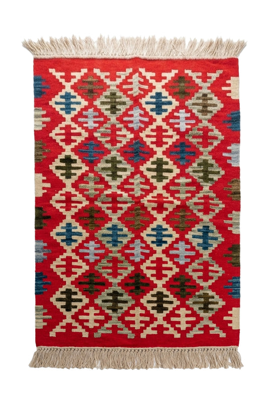 Crimson - Handmade Noul Wool Kilim