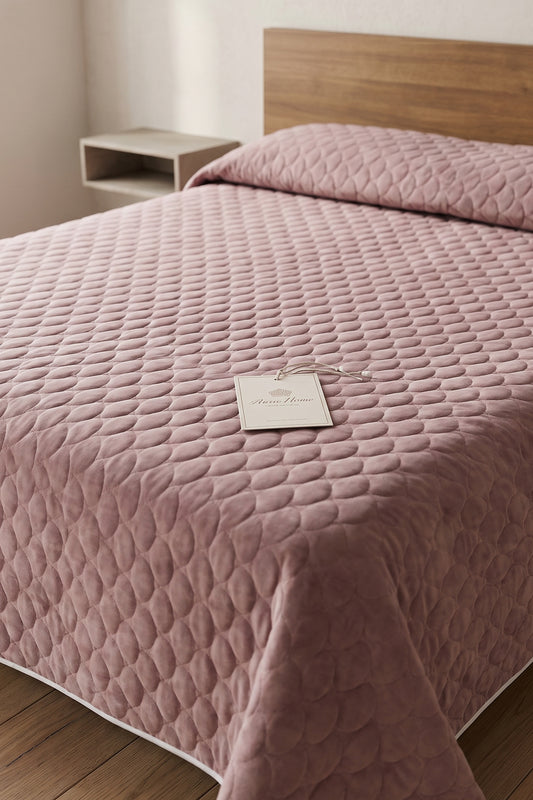 Aurora Rose Velvet- Bedspread Set