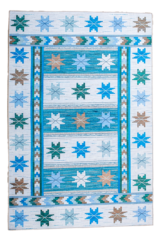 Geometric Galaxy - Digital Woven Rug