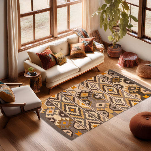 Village Charm - Handmade Wool Kilim