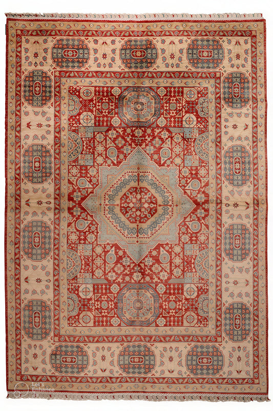 Crimson Citadel - Handmade Rug