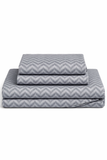Gray Chevron Double fitted - Bed sheet set