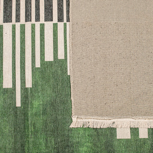 Pixel Forest -Digital Woven Rug