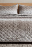 Taupe Ombre Velvet  - Bedspread Set