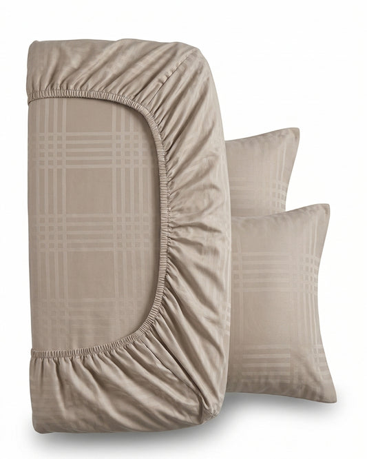 Modern Grid King Fitted  - Bed sheet set