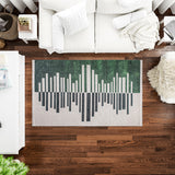 Pixel Forest -Digital Woven Rug