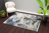 Midnight Glacier -Digital Woven Rug
