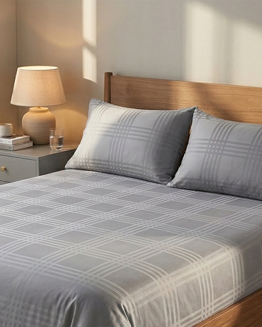 Quatrefoil Linear Double fitted  - Bed sheet set