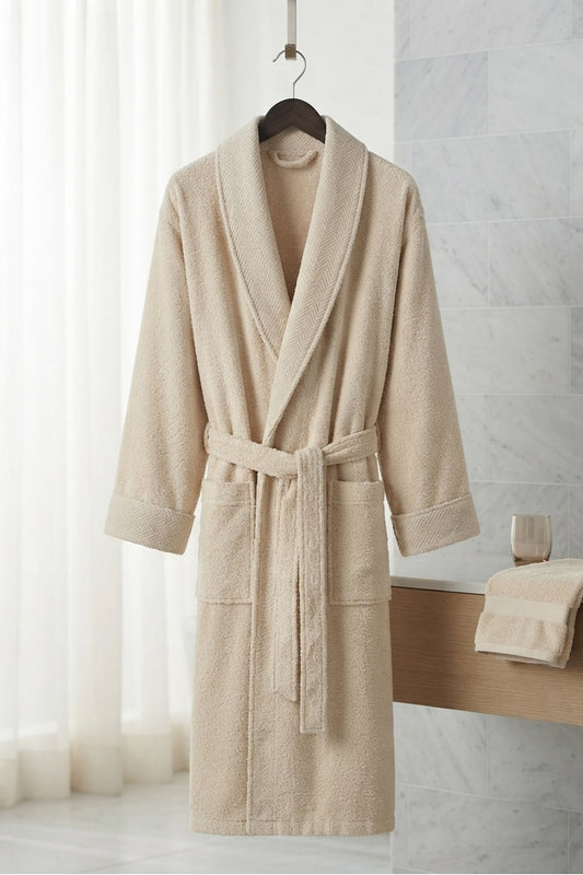 Cream Chevron Accord - Bathrobe