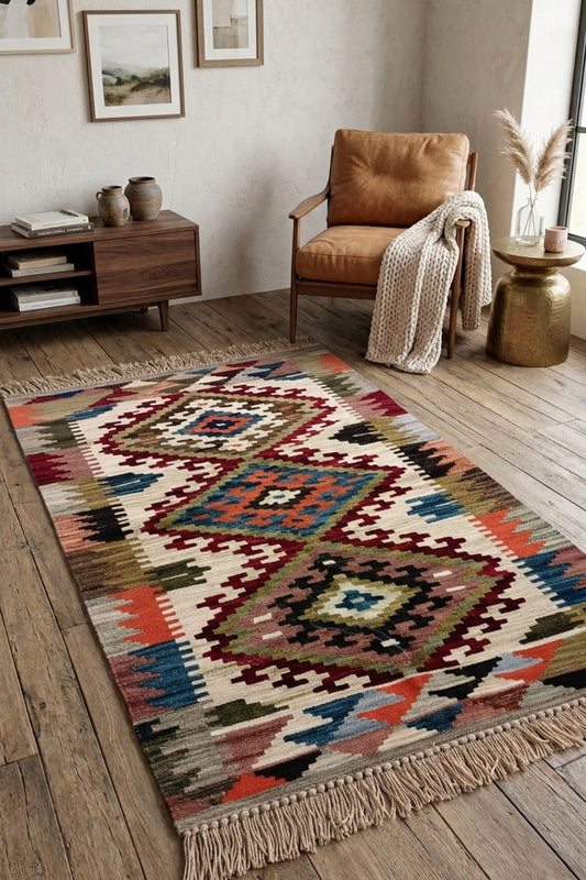 Desert Diamond - Handmade Noul Wool Kilim