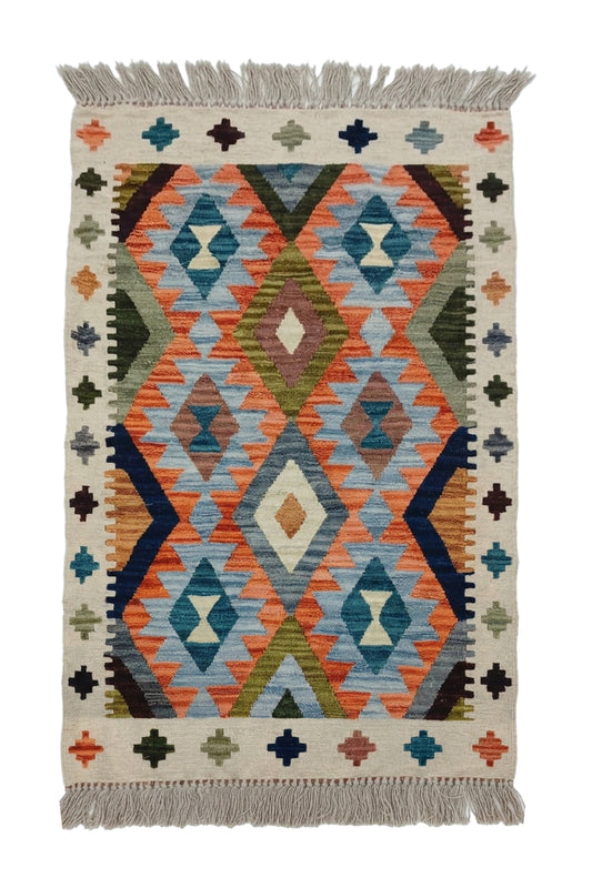 Earth Tone Tribal - Handmade Noul Wool Kilim