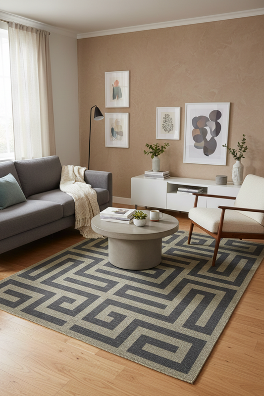 The Grecian Labyrinth - Digital Woven Rug