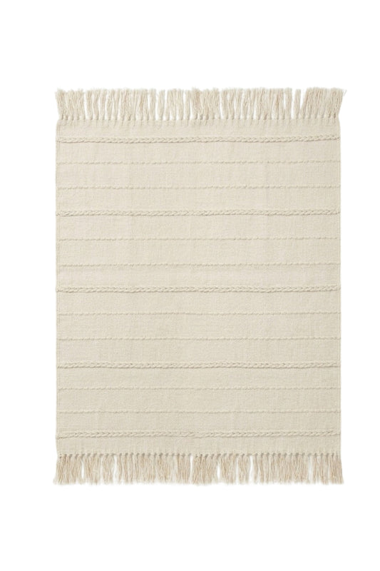 Nodules Off-White - Handmade Cotton Kilim