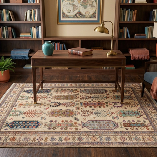 Beige Mosaic - Handmade Rug