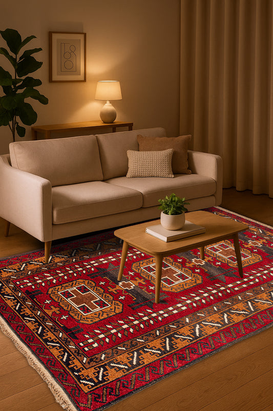 Afghani Pluchi - Handmade Rug